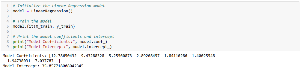 Model Coefficients and Intercept - DataCoach - https://datacoach.in/
